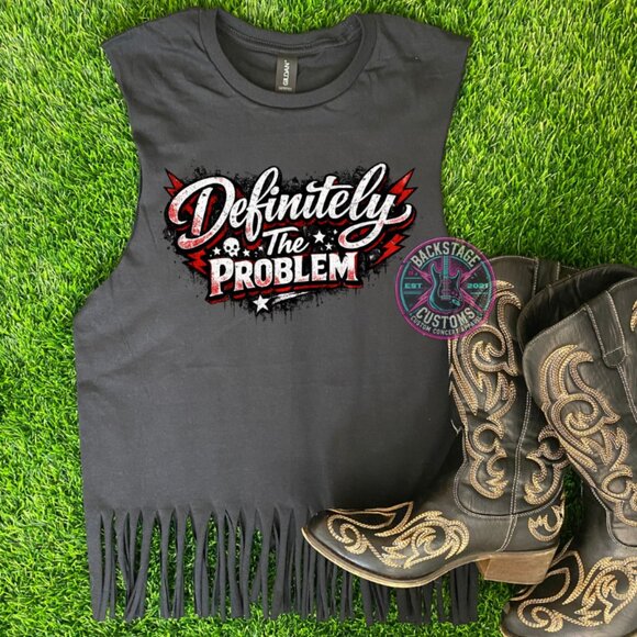 Definitely The Problem Fringe Muscle Tank - Picture 2 of 5